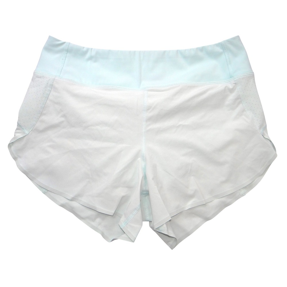 Athleta Run With It 3.5" Short Light Blue Perforated Running Shorts Womens Small